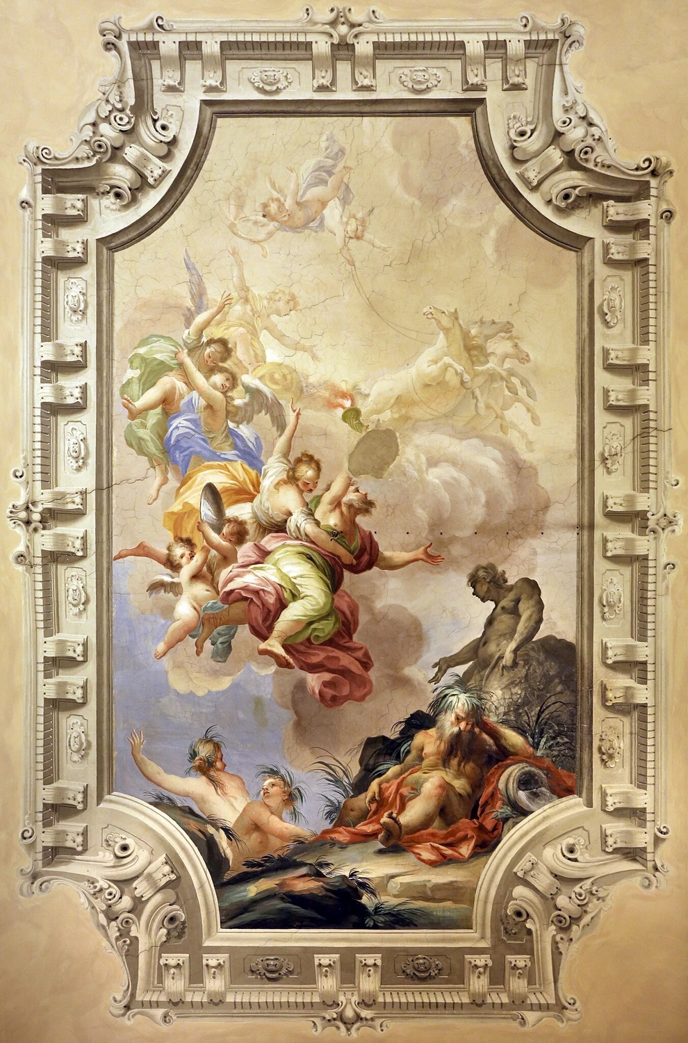 Allegoria del fuoco con Prometeo e l'Arno - Palazzo Tempi, attribuito